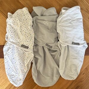 SwaddleMe Cream and Gray Baby Swaddle Set